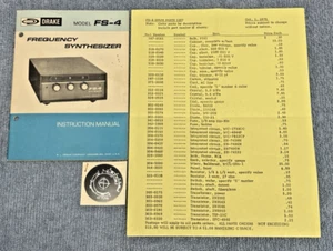 DRAKE MANUAL do syntezatora częstotliwości Model FS-4... Z dodatkami, Czytaj ofertę sprzedaży - Zdjęcie 1 z 6