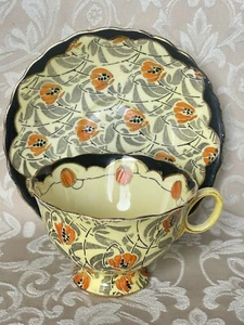 Antique Atlas China Stoke on Trent Grimwade Chinese Lantern Plant Cup Saucer - Bild 1 von 24