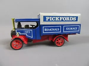 B339 Vintage 1984 Matchbox Y27 UK Foden Art C Steam Waggon 1922 Pickfords Blau - Bild 1 von 9