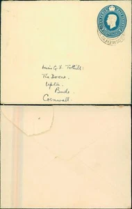 GB KGVI Two & Half Pence Stationery Cover Blockley Glos Postmark Cancel - Picture 1 of 2