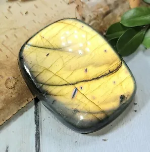 Natural Flashy Cushion Labradorite Cabochon 42mm x 22mm 110ct CH20 - Picture 1 of 3