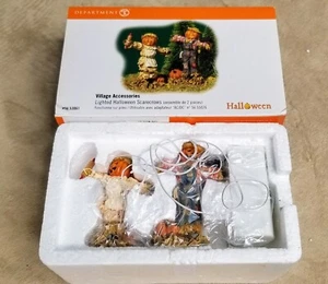 Department 56 Lighted Halloween Scarecrows (set of 2) W/Box 56.53061 4a - Picture 1 of 2
