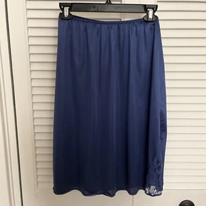 Vintage Sears Half Slip Royal Blue Size Medium Made in USA EUC - Picture 1 of 5