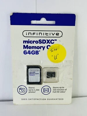 Infinitive microSDXC Memory Card 64GB with Adapter - Image 1 of 2