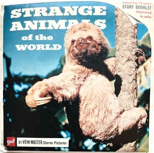 DE COLECCIÓN 1958 "ANIMALES EXTRAÑOS" JUEGO DE 3 CARRETES Y FOLLETO GAF VIEWMASTER 3D #6151 - Imagen 1 de 2