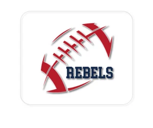 Custom Mauspad 1/4 - Rebels Football - rot, navy - Bild 1 von 2