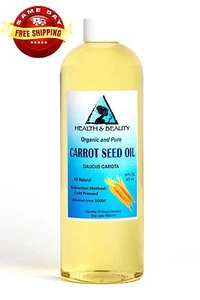 CARROT SEED OIL ORGANIC COLD PRESSED by H&B Oils Center PREMIUM 100% PURE 32 OZ - Picture 1 of 12