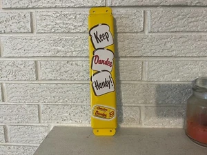 Rare Antique Dandee Bread Metal Advertising Door Push Sign Original Beauty - Picture 1 of 6