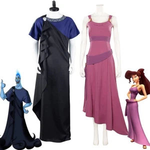 Hercules Megara Pink Dress Cosplay Hades Outfit Costume Uniform - Picture 1 of 16