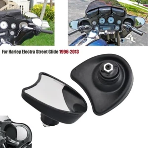 Black Inner Fairing Mount Rearview Mirrors For Harley Electra Street Glide 96-13 - Picture 1 of 13
