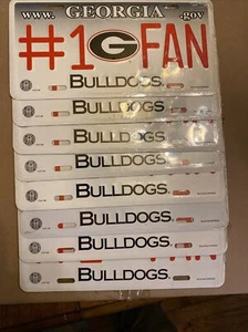 Menge 8-Georgia Bulldogs 12” x 6” Metall Nummernschild Auto Etiketten - Bild 1 von 2