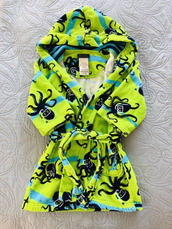Nautica Boys Green Octopus Robe (XS) - Image 1 of 4