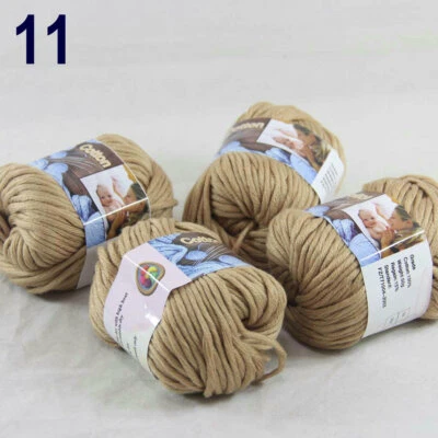 Sale 4 Ballsx50g Super Soft Cotton Chunky Blankets Hand Rugs Knitting Yarn 11 - Image 1 of 4