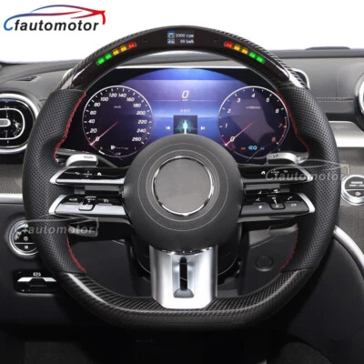 Carbon Fiber LED Steering Wheel for Mercedes Benz AMG E63 AMG S C/E/S/A/G 2021+ - Image 1 of 4
