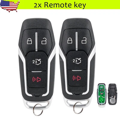 2 para Ford Mustang Edge Explorer 2015 2016 2017 mando a distancia inteligente coche llavero 315 MHz Foto 1 de 4