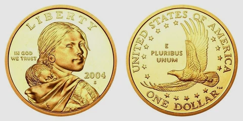 2004 P D S GEM PROOF & BU Sacagawea Dollar PD in mint cellos FREE SHIPPING Cover