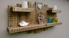 SHELF FLOATING SHELF  Rustic Reclaimed Wood Wooden Sculpture Unit Shelves