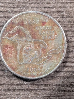 2004-D Michigan State Quarter Improperly Annealed Planchet Error - Image 1 of 2