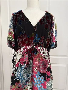 HALE BOB Gorgeous Burn Out Velvet Maxi Dress Size L Pre-loved - Picture 1 of 7