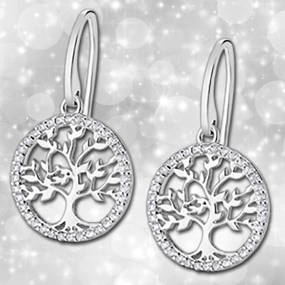 LOTUS Silver Damen Ohrhänger Ohrringe Zirkonia 925 Silber Lebensbaum JLP1746-4-1 - Bild 1 von 4
