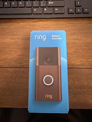 Ring Battery Doorbell Full View HD Venetian Bronze Head To Toe Video 2 Way Talk - Image 1 of 4