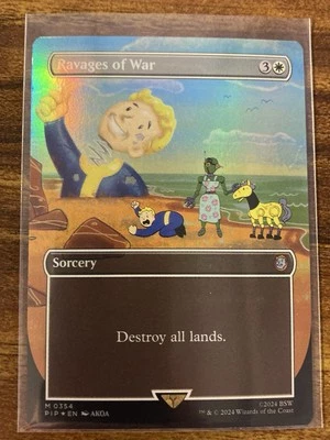 MTG✨RAVAGES OF WAR Ext Art/Borderless 🌈 FOIL✨PIP Fallout MINT Mythic UNPLAYED ! - Image 1 of 4
