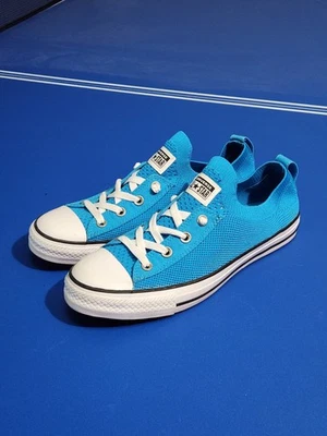 匡威女式 Chuck Taylor All Star Shoreline 针织 - 蓝色 - 全新无标签 10.5 欧码 42 — 第 1/4 张图片