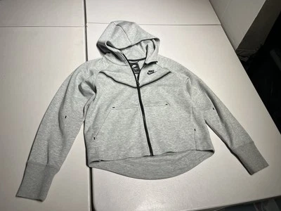 Nike Sudadera con Capucha Para Mujer Grande Suelta Gris Negro Cremallera Tec Tech Dri Fit Chaqueta Foto 1 de 4