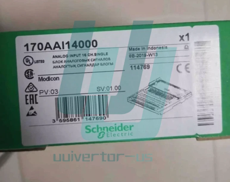 New In Box Schneider Modicon 170AAI14000 16CH Single Analog Input Module - Image 1 of 1