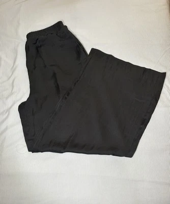 PHILOSOPHY Pants Women's Size Med Margo Wide Leg  Palazzo Black Satin Pull On - Image 1 of 4