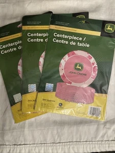 (3) John Deere Centerpiece Pink Honeycomb Birthday Party Decoration 11.75x9x9in - Picture 1 of 2