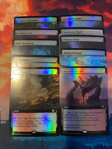 Magic The Gathering Modern Horizons 2 y 3, juego completo de láminas de arte extendidas Fetch Lands, las 10 - Imagen 1 de 1