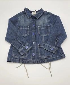 Lili Gaufrette Girls’ Cotton Blend Jeans Jacket Size 4 Years Gently Worn - Picture 1 of 5