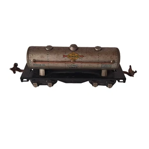 Lionel Lines Spur O 1680 Sunoco Öl/Gas 3 Kuppel Kesselwagen. Verwittert. GG7 - Bild 1 von 7