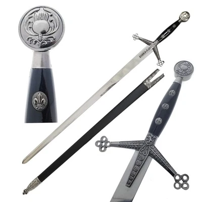 Espada Claymore Escocesa 43", Celta Medieval, Vaina - LARP, Juegos con disfraces, Regalos Foto 1 de 4