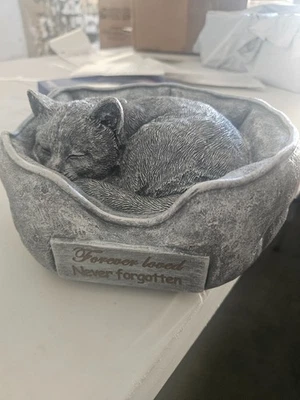 Piedras conmemorativas personalizadas 3D CAT con candelabro, lápida conmemorativa CAT Foto 1 de 3