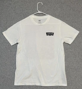 T-shirt Levi's uomo vestibilità standard nera tab cotone medio bianco rosa grafica - Foto 1 di 11
