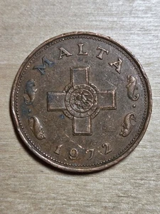 Malta 1 Cent Münze, 1972. KM# 8, Bronze. Das Georgskreuz. - Bild 1 von 4