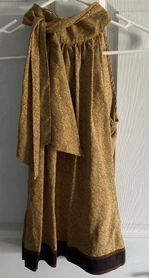 Blusa vintage Y2K Michael Kors Collection outono 2001 passarela seda estampa cavalo tamanho 8 - Imagem 1 de 4