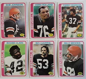1978 Topps Cincinnati Bengals Vintage Fußballkarte Lot (6 kt) - Bild 1 von 3