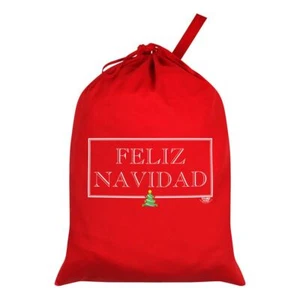 Saco de Papá Noel rojo Feliz Navidad - Imagen 1 de 1