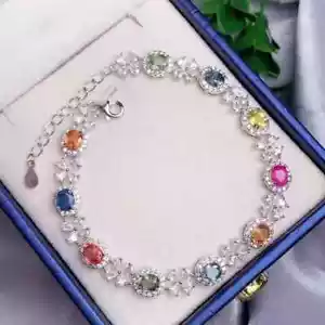 Classy 35.07CT Multi Shape & Color Gemstone Luxury Engagement Bracelet for Women - Picture 1 of 9