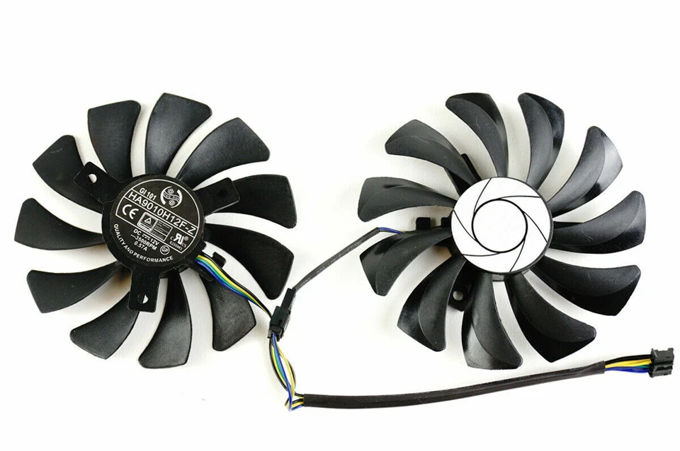 Pair Fans Cooler Fan For MSI GTX 1050 1060 1660 2060 960 P106 HA9010H12F-Z 85MM - Image 1 of 1