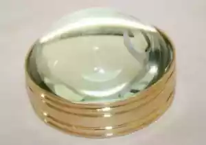 Lente d'ingrandimento vetro ottone pesante scrivania 2" stile antico massiccio vintage - Foto 1 di 8