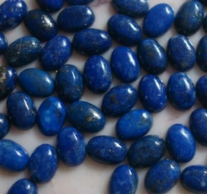 Lapis cabochon natural afghanistan lapis lazuli oval cabochons 5x7mm cb015 - Picture 1 of 2