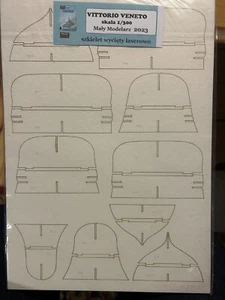 Schlachtschiff Vittorio Veneto Laser Cut Rahmen für Kartenmodellbausatz von Maly Modelarz - Bild 1 von 2