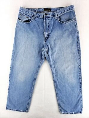 ВИНТАЖНЫЕ джинсы Axist 40x30 (фактические 38x30) прямые искусственно состаренные выцветшие гранж ретро - Изображение 1 из 4