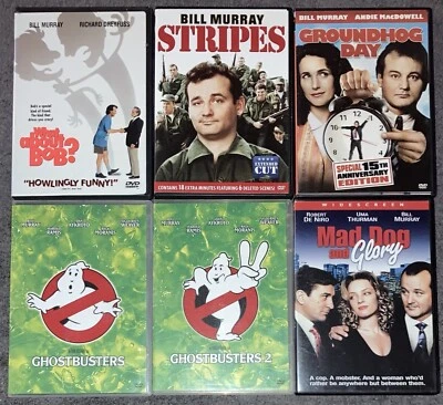 Stripes/Groundhog Day/What About Bob?/Ghostbusters 1 & 2 DVD Bill Murray 6 Film - Image 1 of 2