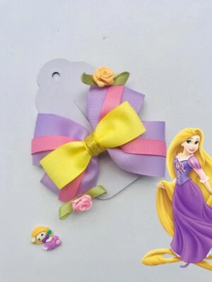 Conjunto de prendedores de cabelo para bebês meninas crianças fita cabelo laço princesa 3 peças frete grátis  - Imagem 1 de 3