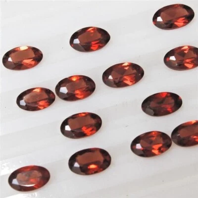 Wholesale Lot 5x3mm Oval Facet Malaya Umbalite Garnet Loose Calibrated Gemstone - Image 1 of 4